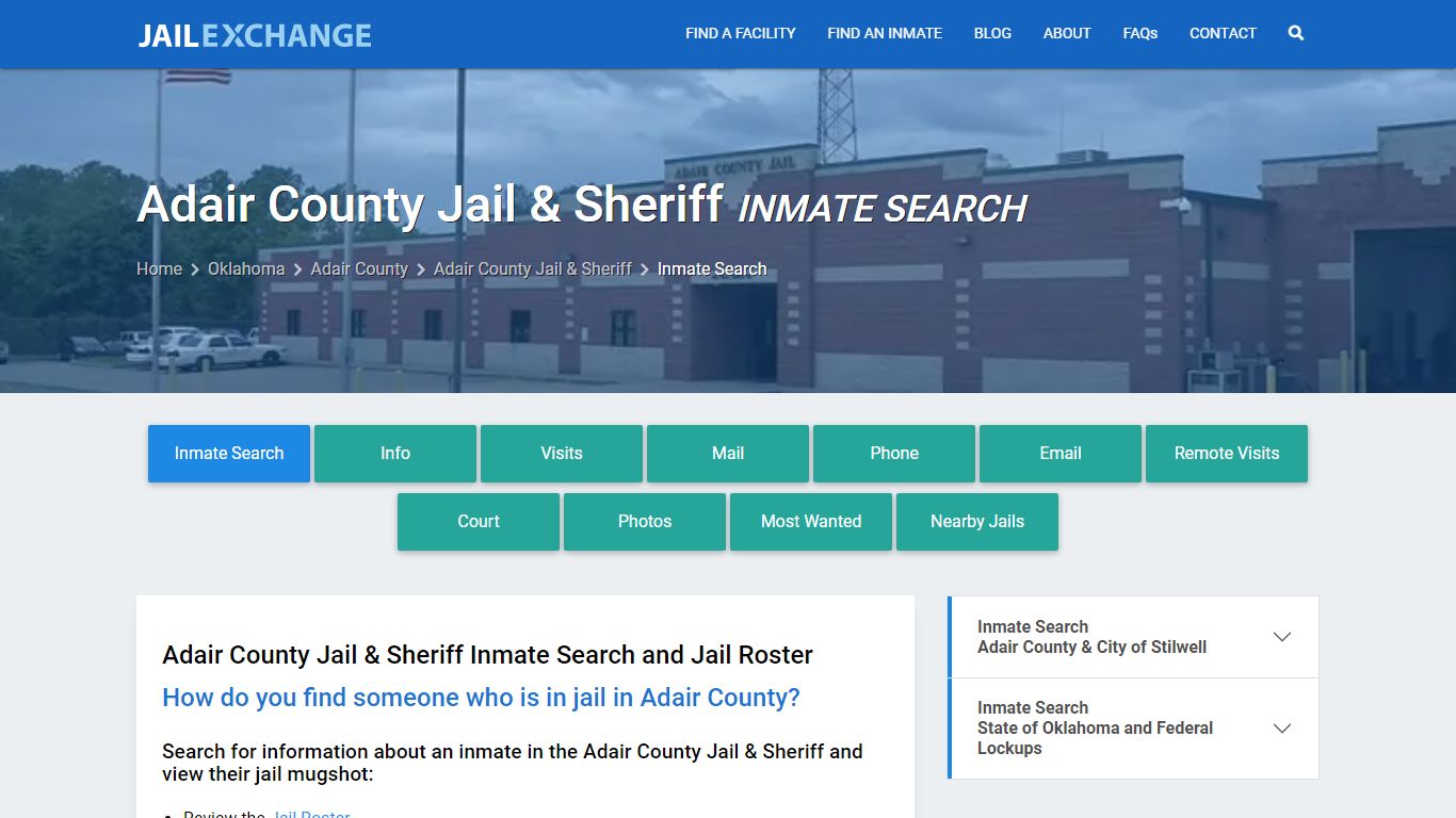 Adair County Jail & Sheriff Inmate Search - Jail Exchange